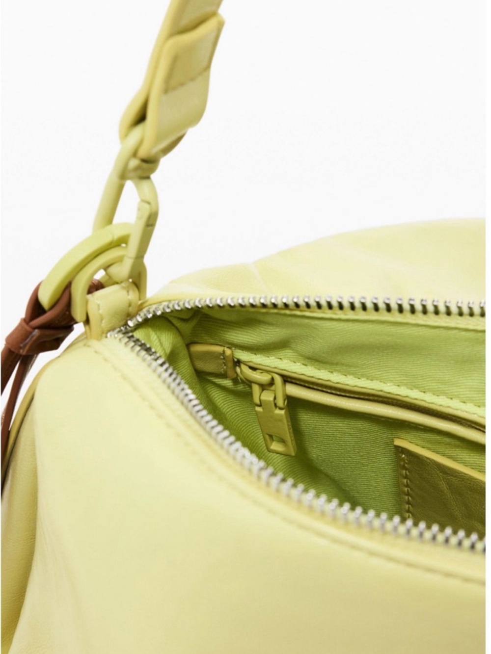 New Desigual Yellow Chartreuse Bow Handbag Purse - Picture 7 of 7